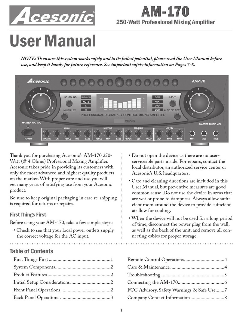 Acesonic AM-170 user manual