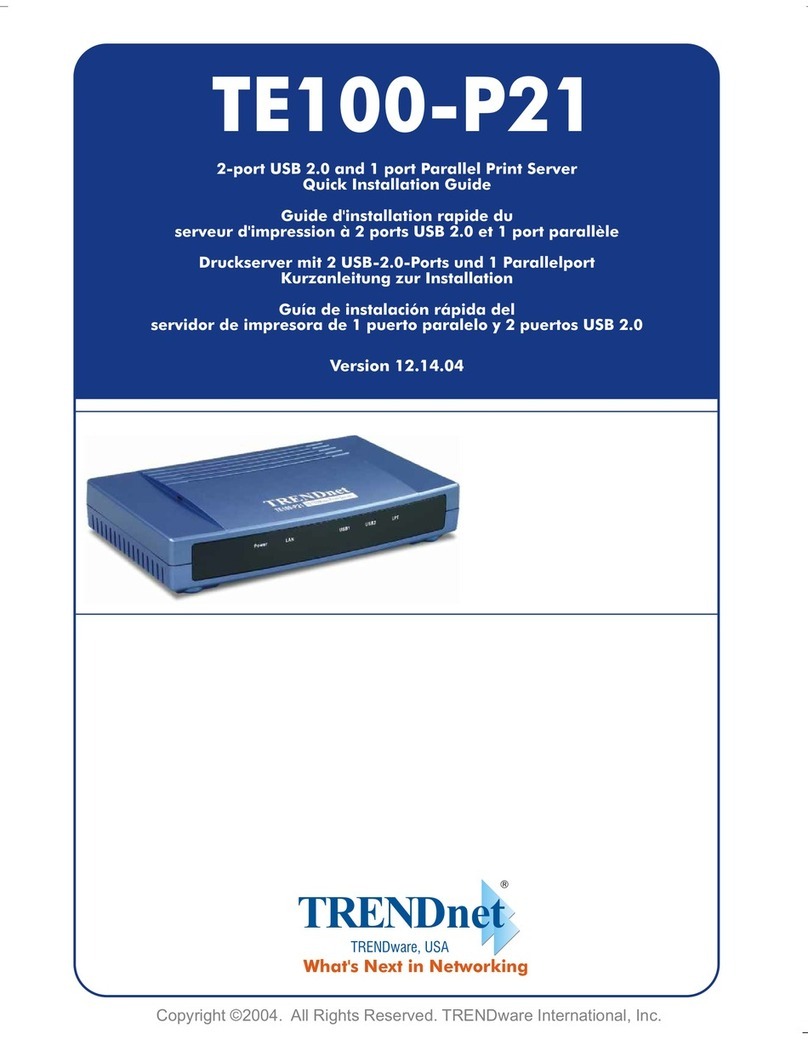 TRENDnet TE100 PCIWN Quick installation guide
