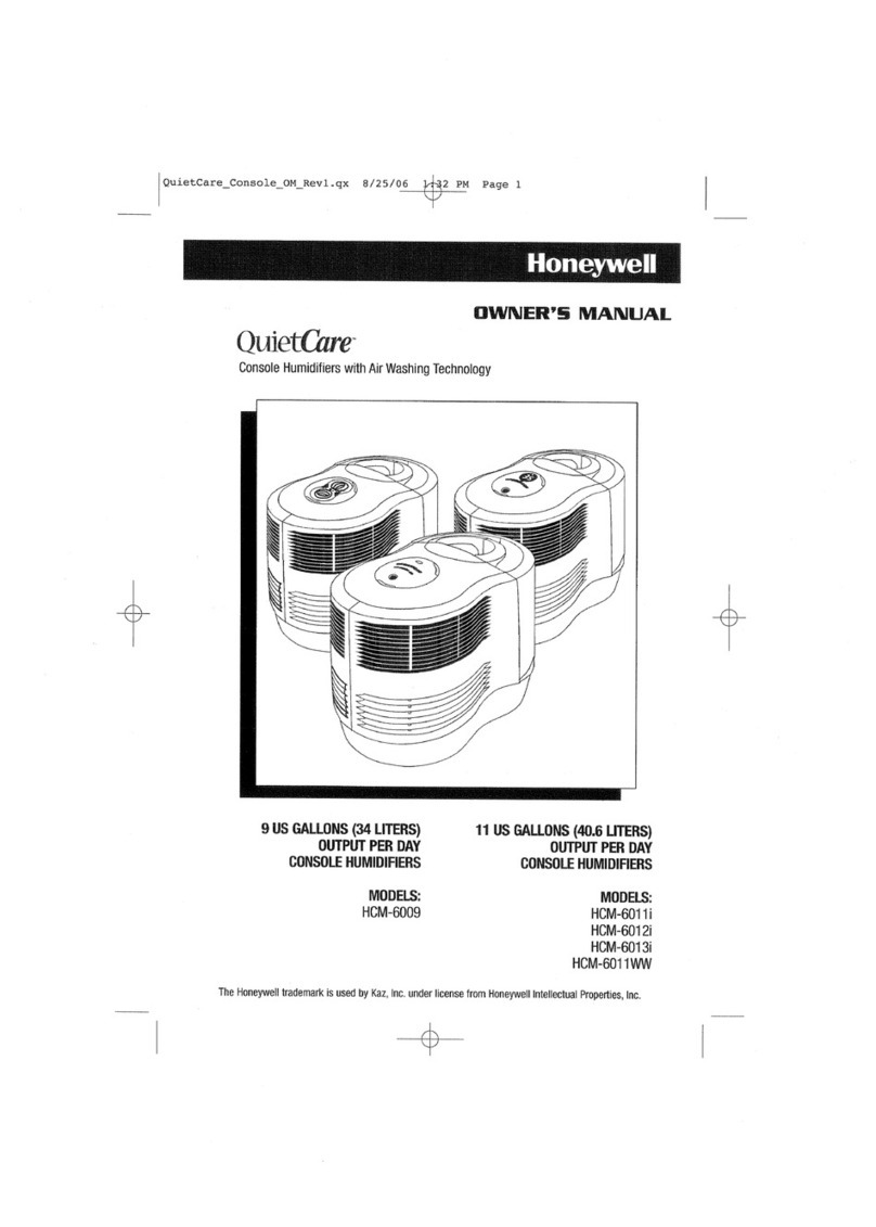 Honeywell HCM-6012i - 11 Gallon Cool Mist Console... User manual