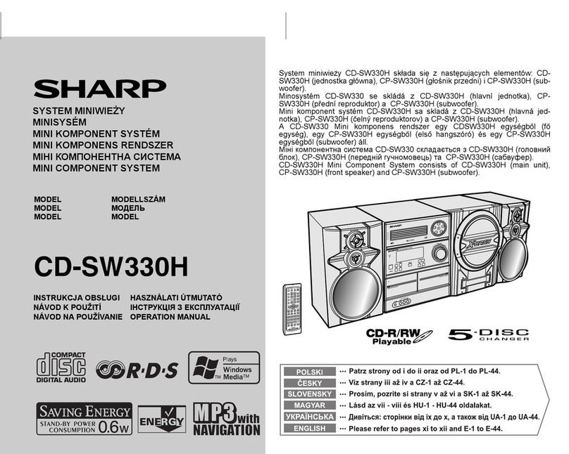 Sharp SW330 User manual
