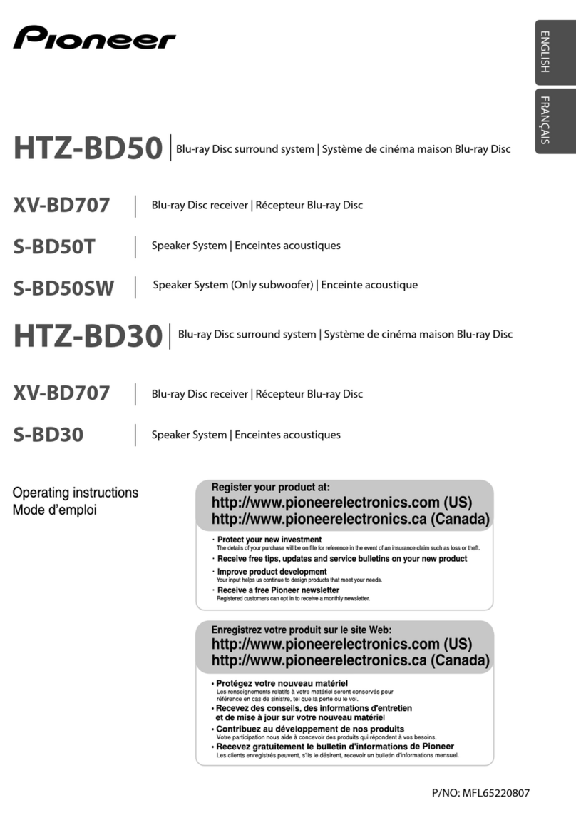 Pioneer HTZ-BD30 owner's manual