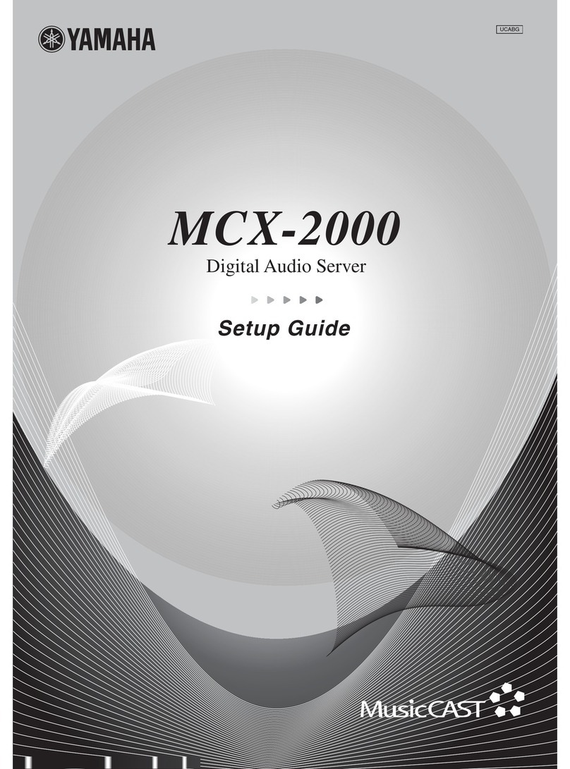 Yamaha MCX-2000 - MusicCAST Digital Audio Server User manual