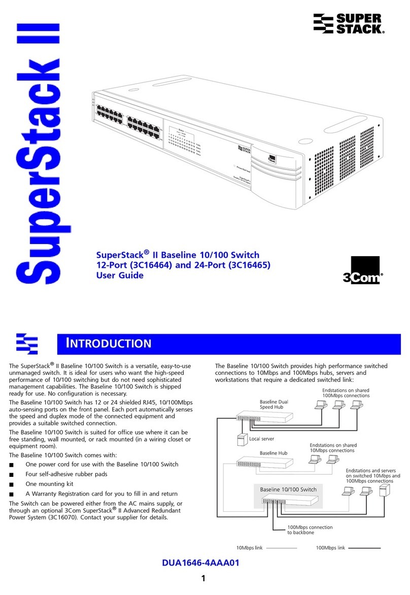 3Com 3C16465 - SuperStack II Baseline Switch 24 User manual
