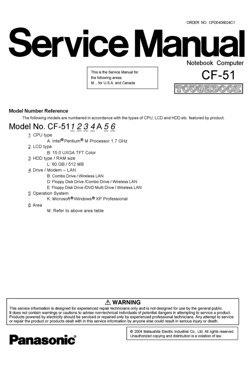 Panasonic CF-51JFDECBM - Toughbook 51 - Pentium M 2... User manual