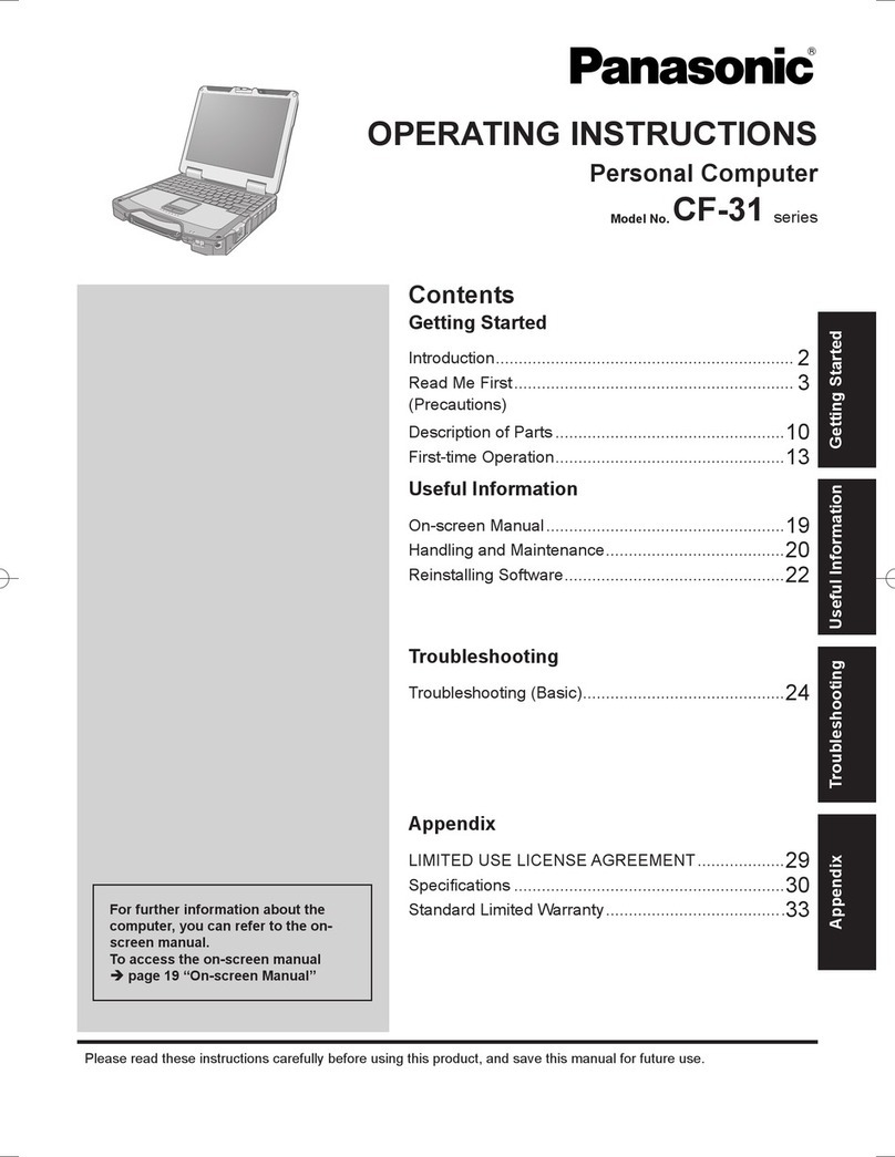 Panasonic Toughbook CF-31AGP7B2M User manual Panasonic Toughbook CF-31AGP7B2M User manual