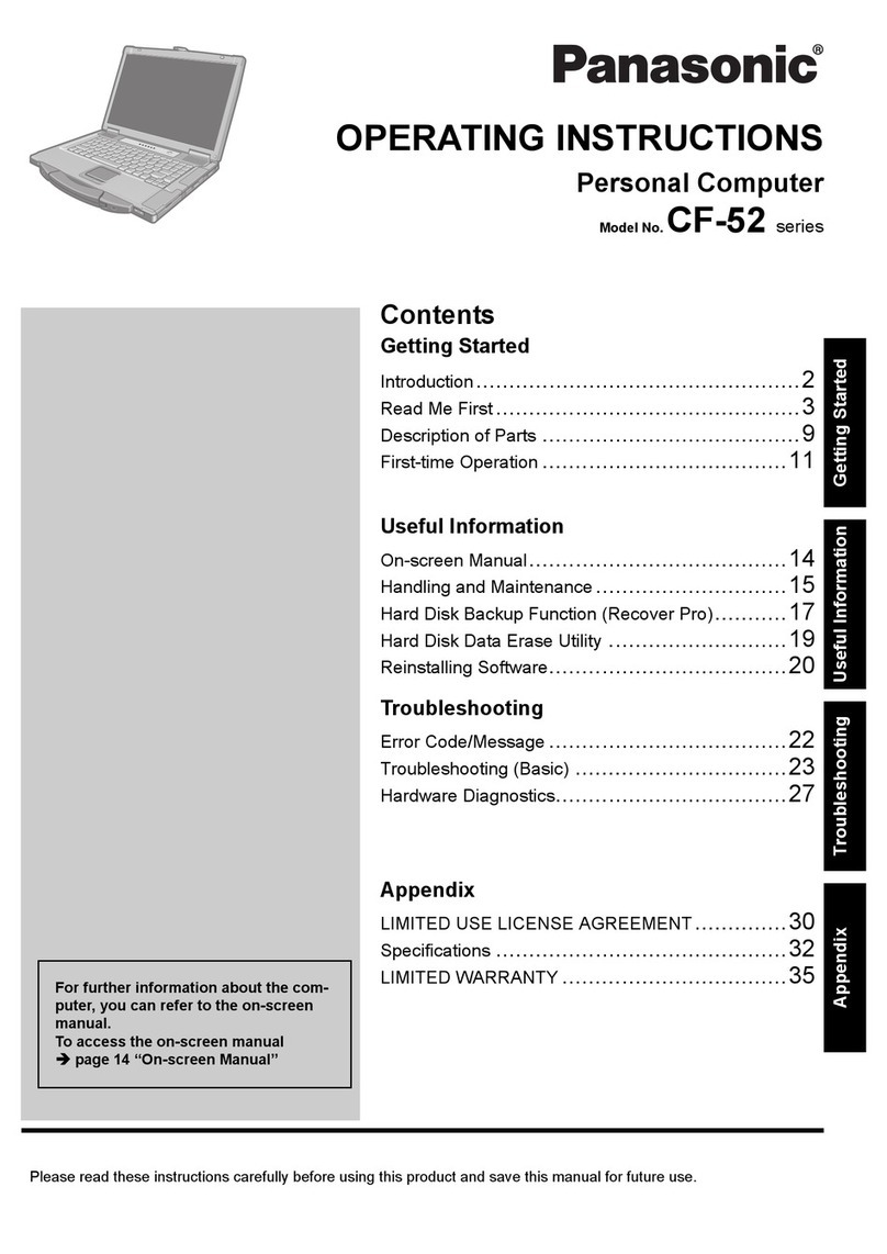 Panasonic Toughbook CF-52CCABCBM operating instructions