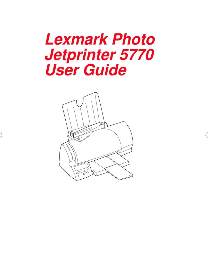 Lexmark 5770 Photo Jetprinter User manual