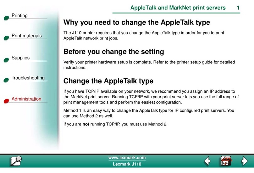 Lexmark J 110 User manual