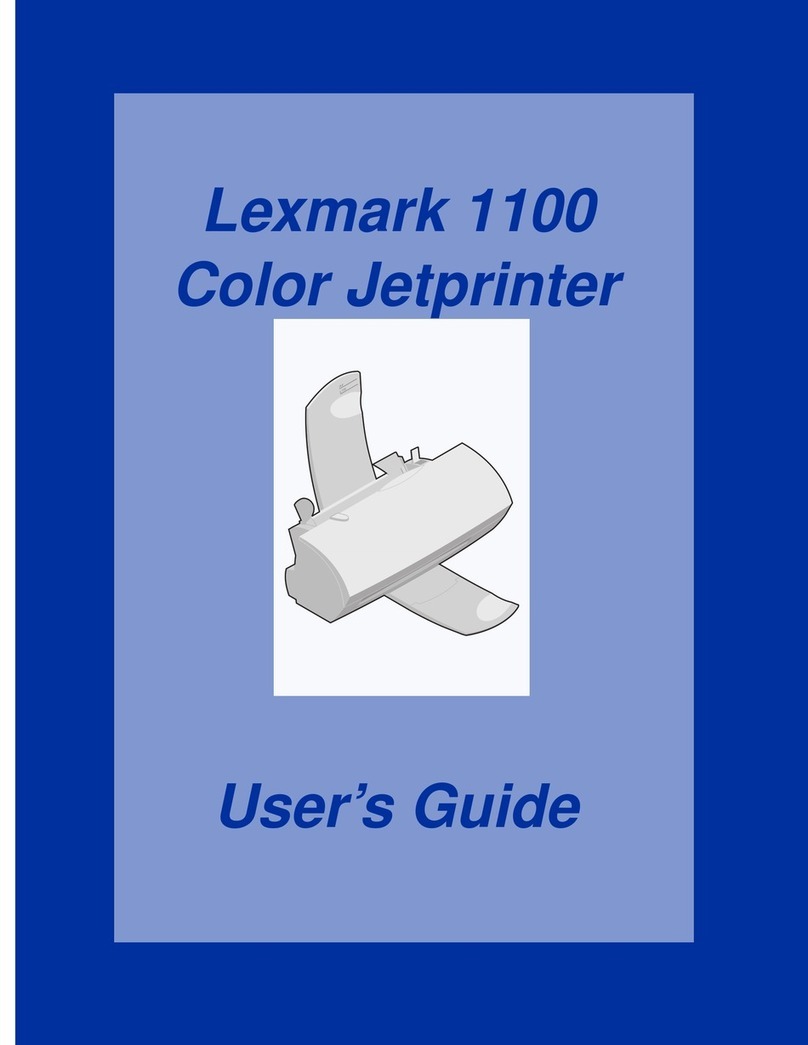 Lexmark 1100 Color Jetprinter User manual