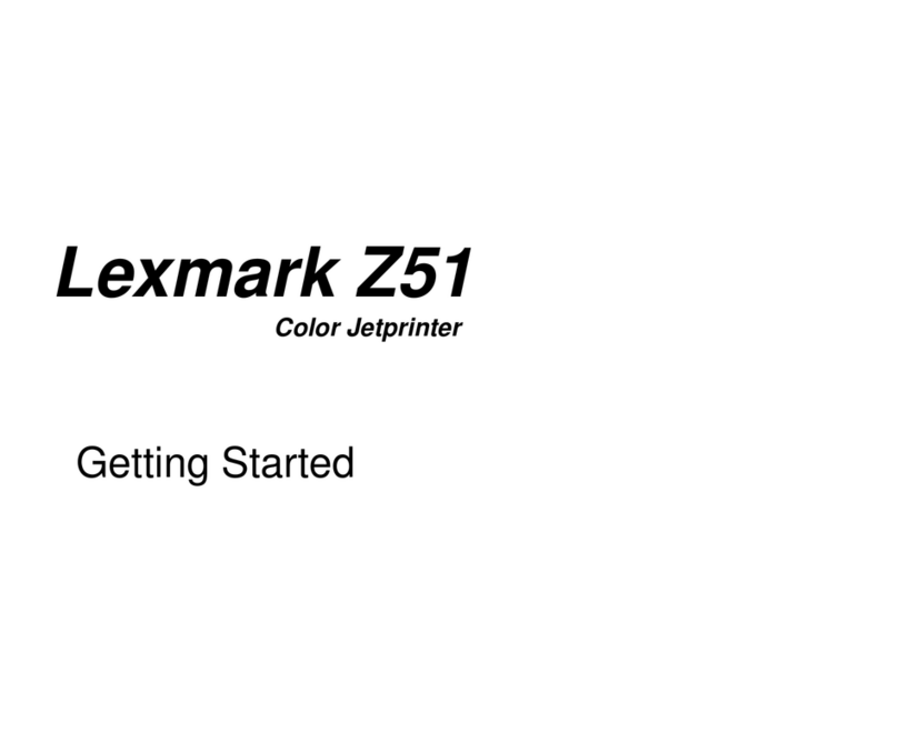 Lexmark Z51 Color Jetprinter User manual
