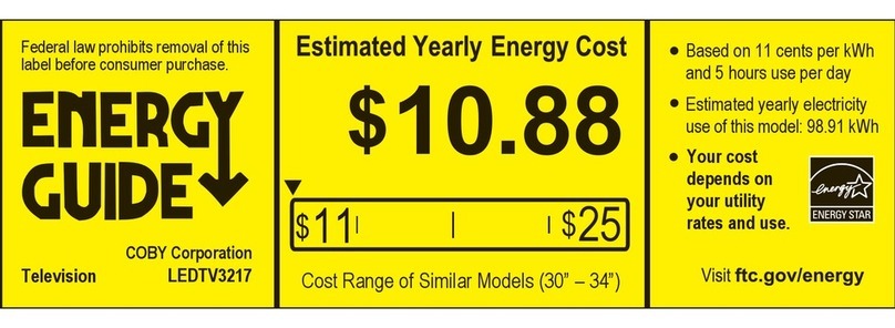 Coby LEDTV3217 Energy guide