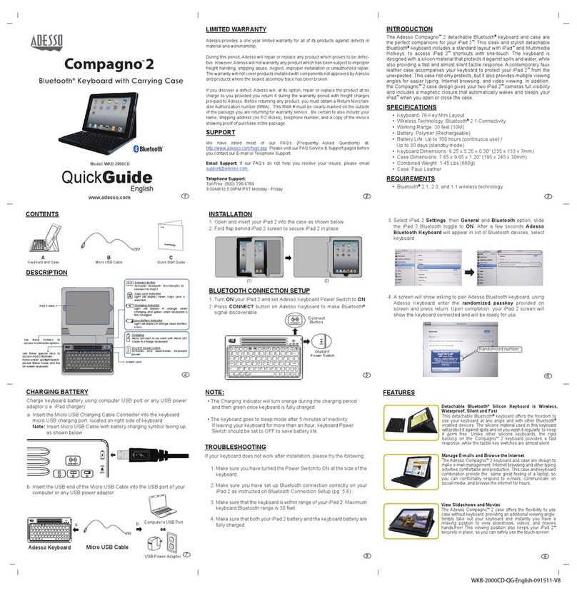 Adesso WKB-2000CD quick start guide