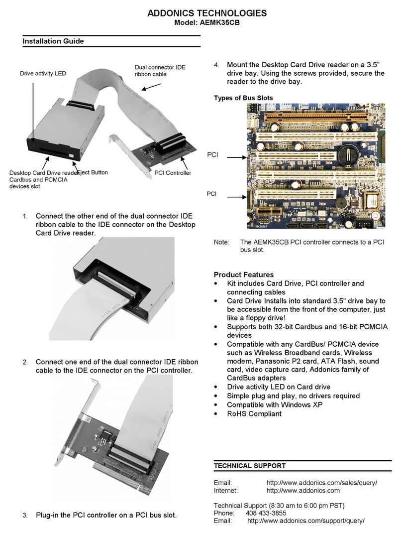 Addonics Technologies AEMK35CB installation guide