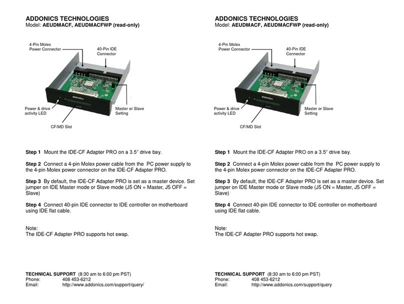 Addonics Technologies AEUDMACF manual