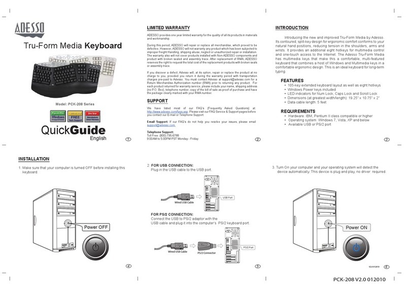 Adesso PCK-208 Series quick guide