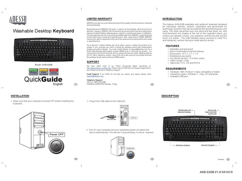 Adesso AKB-630B quick start guide