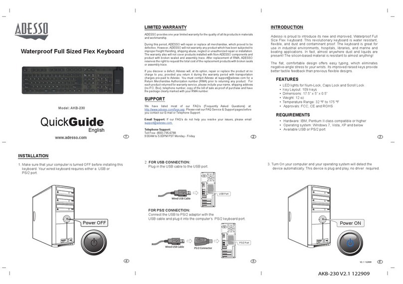 Adesso AKB-230 quick start guide