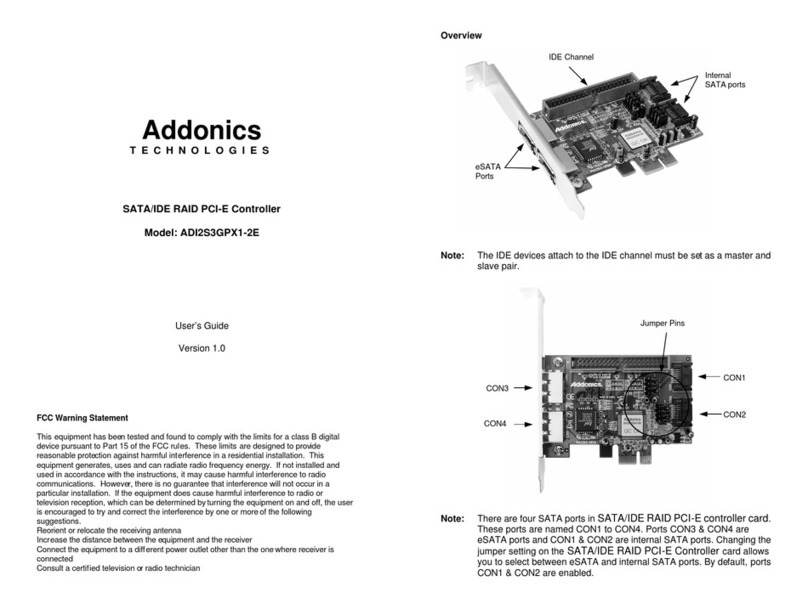 Addonics Technologies ADI2S3GPX1-2E user guide