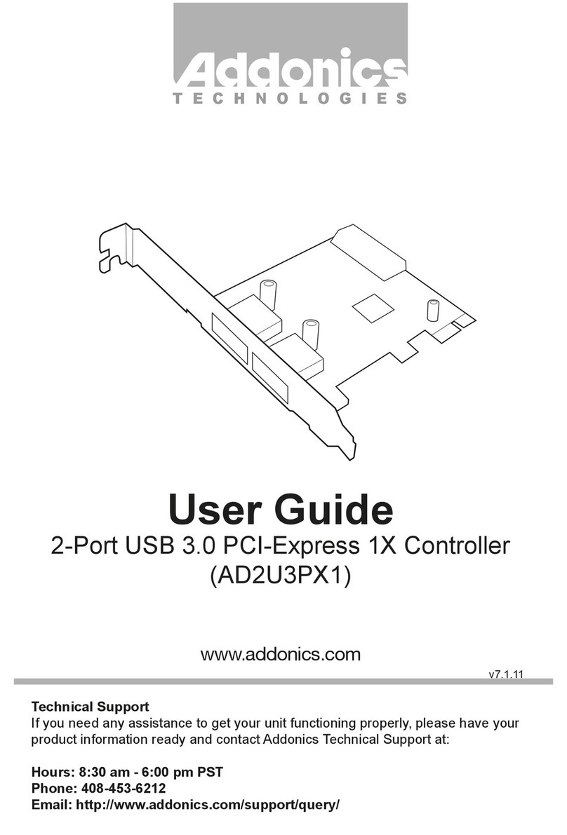 Addonics Technologies AD2U3PX1 User manual