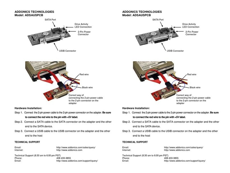 Addonics Technologies ADSAUSPCB User manual