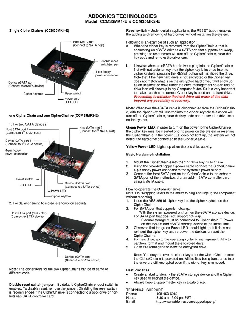 Addonics Technologies CCM35MK1-E User manual