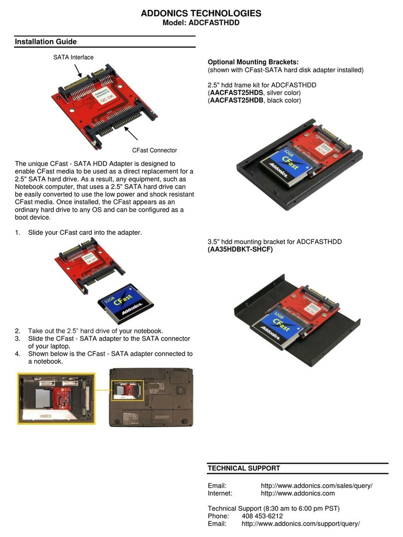 Addonics Technologies ADCFASTHDD User manual