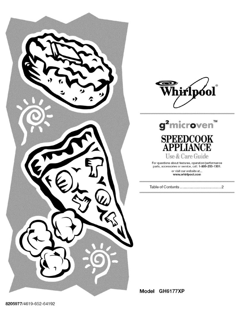 Whirlpool GH6177XPQ - 1.7 CF SpeedCook Microwave Use and care guide