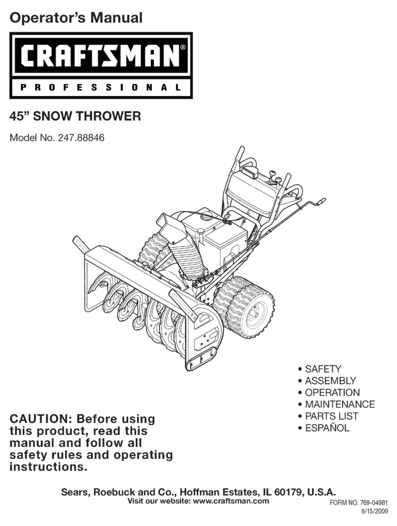 Craftsman 88846 - Professional 420 CC 45" 2 Stage Snow... User manual