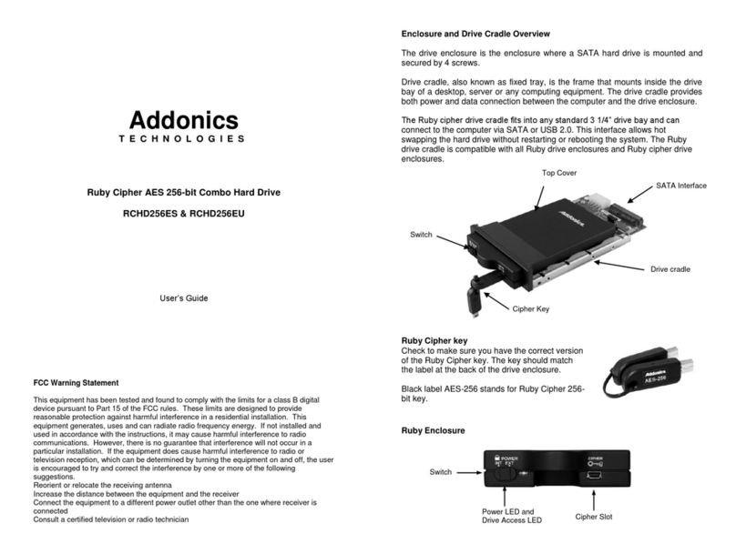 Addonics Technologies RCHD256ES User manual Addonics Technologies RCHD256ES User manual