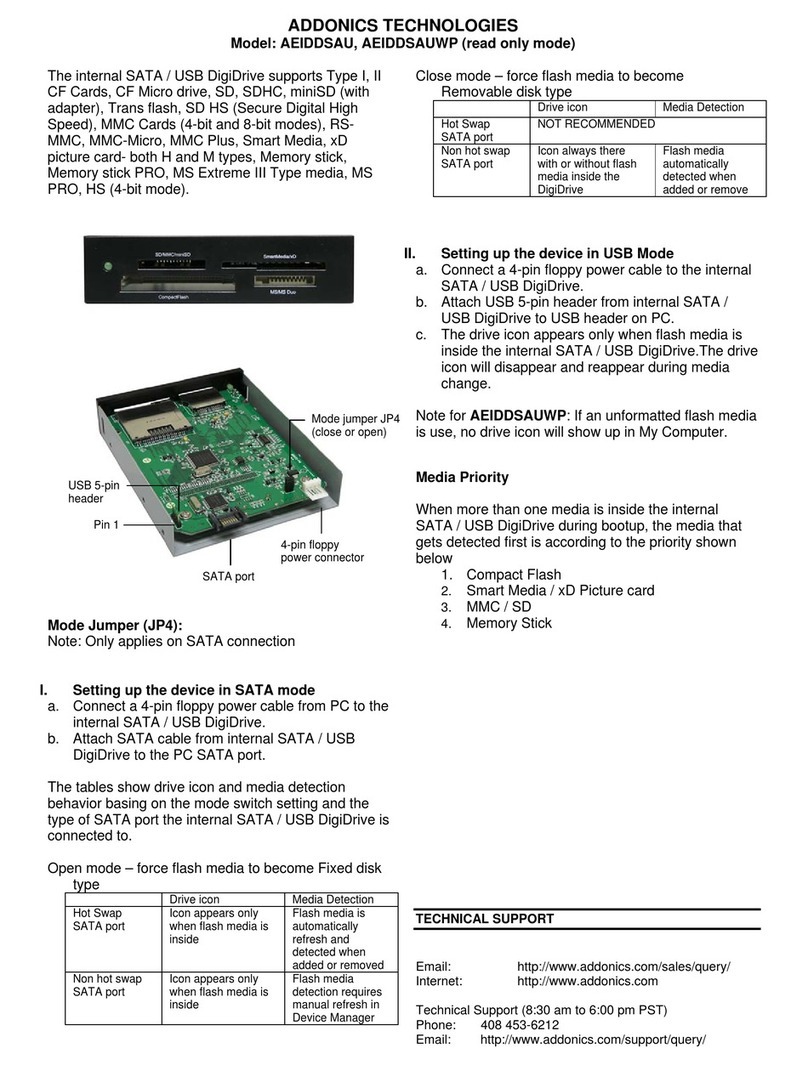 Addonics Technologies AEIDDSAU manual