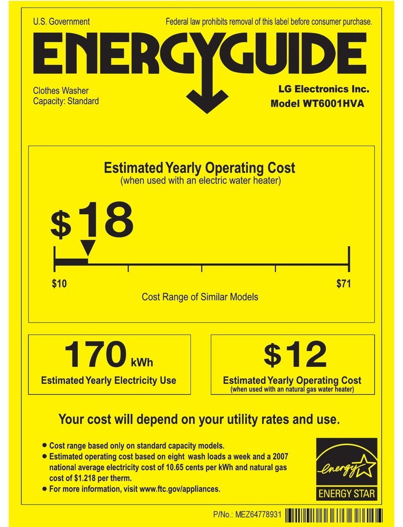 LG WT6001HVA Energy guide