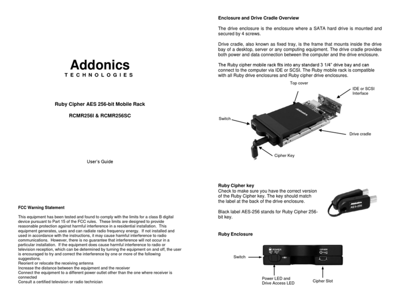 Addonics Technologies RCMR256I User manual
