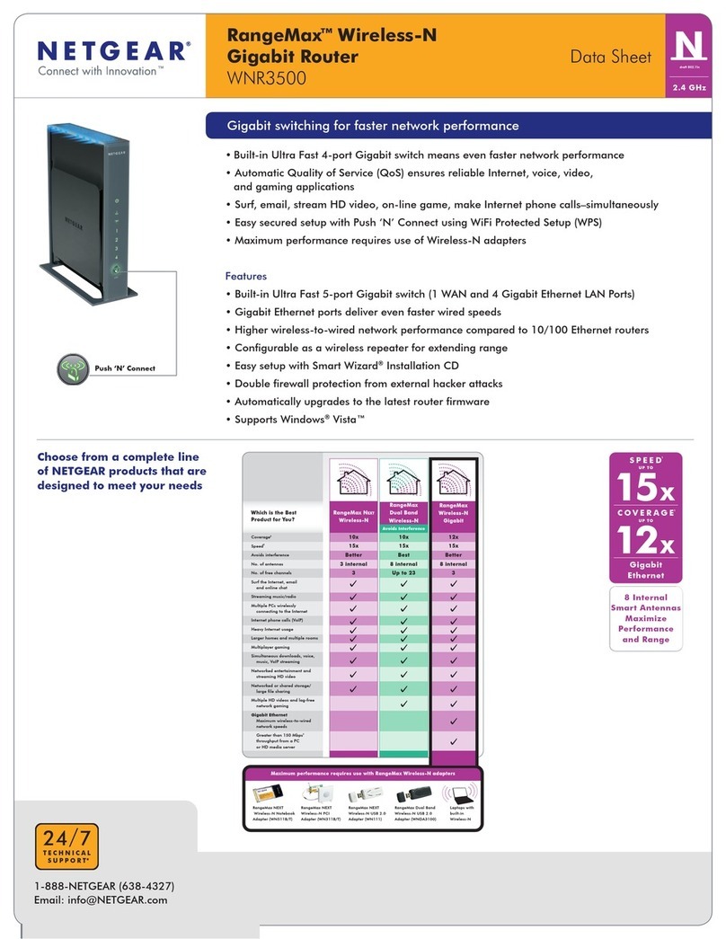 NETGEAR WNR3500v1 - RangeMax Wireless N Gigabit... User manual