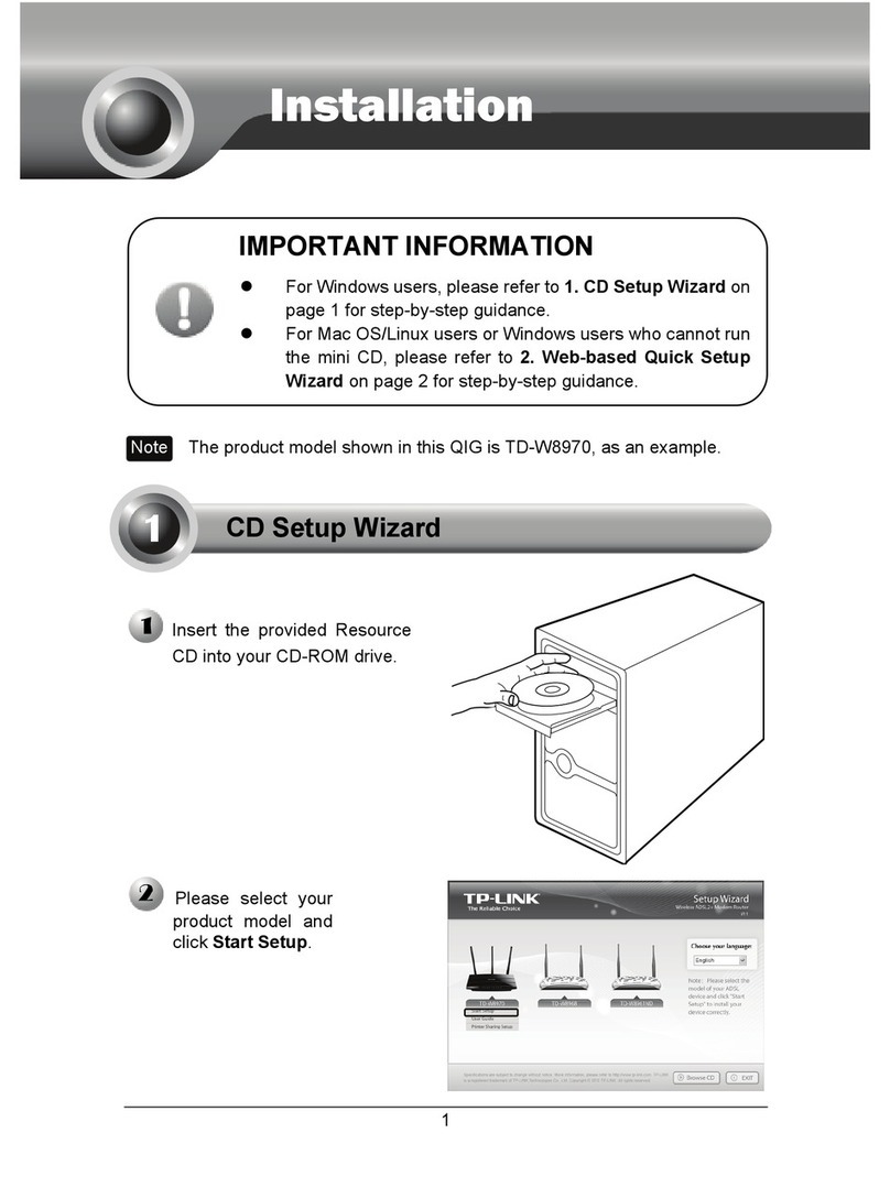 TP-Link td-w8970 User manual