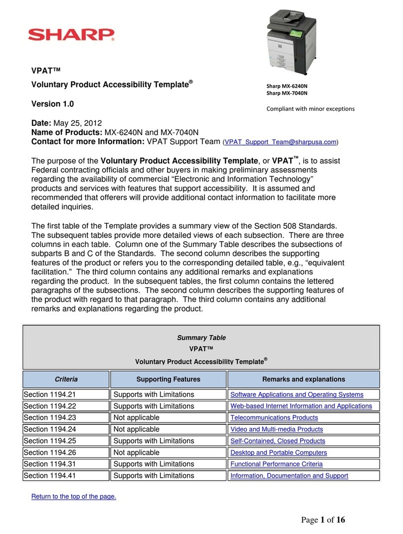 Sharp MX-6240N Installation instructions