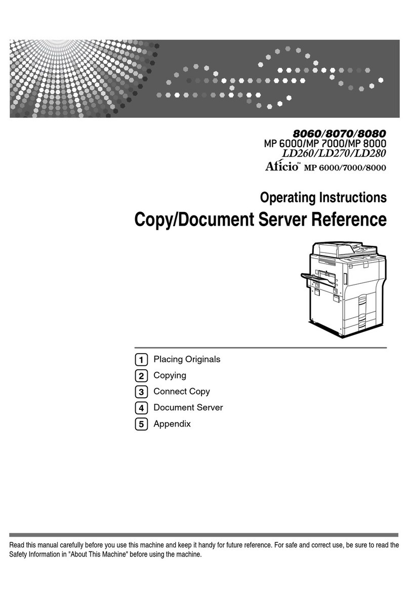 Ricoh Aficio MP 8000 User manual