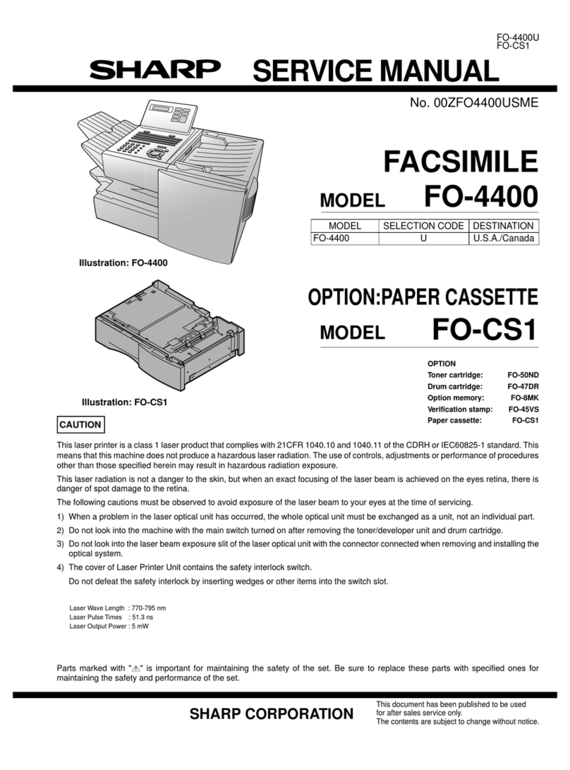 Sharp FO 4400 - B/W Laser - All-in-One User manual