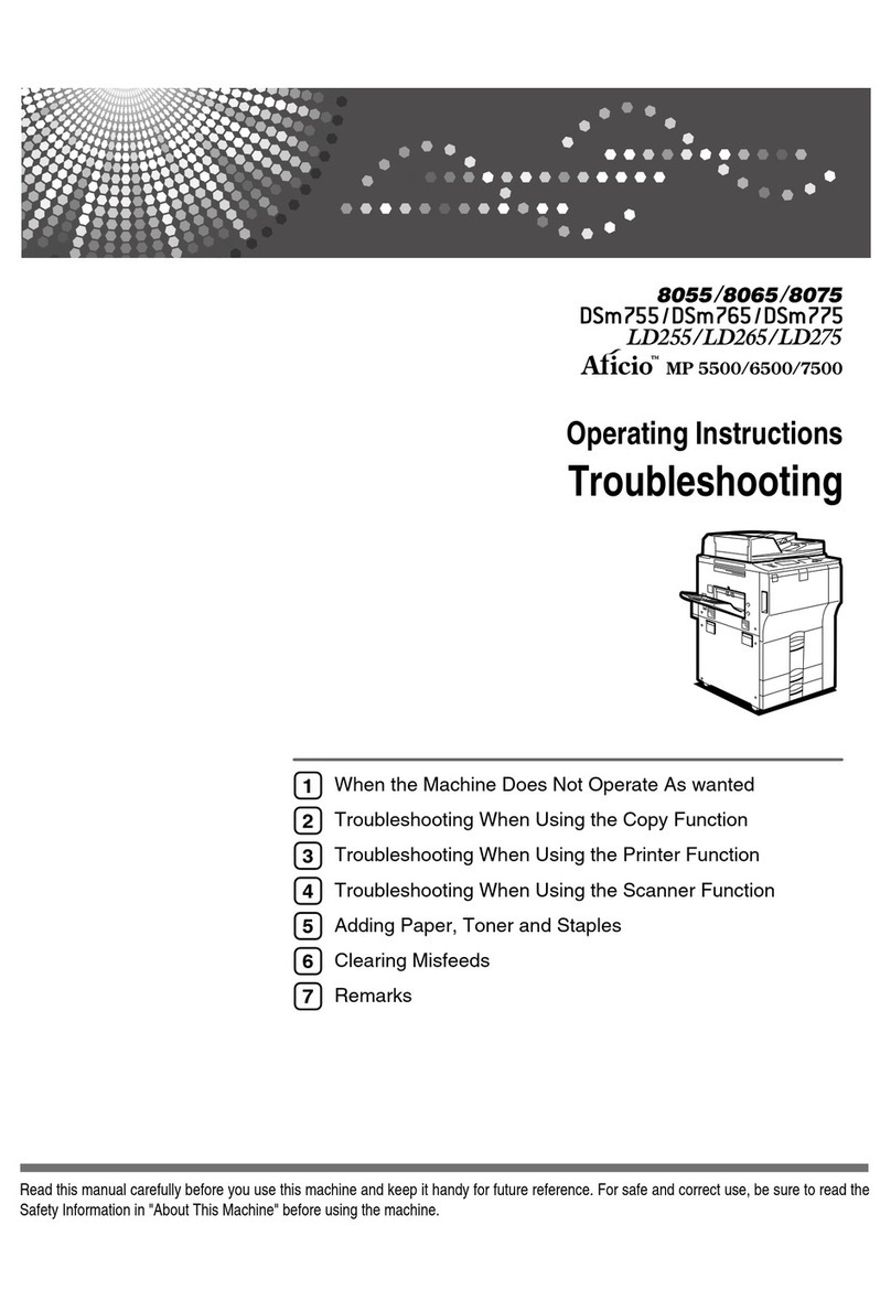 Ricoh Aficio MP 5500 S/P User manual