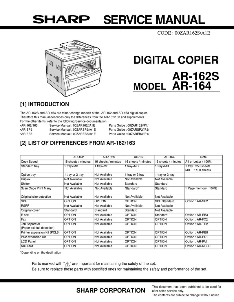 Sharp AR-162 User manual