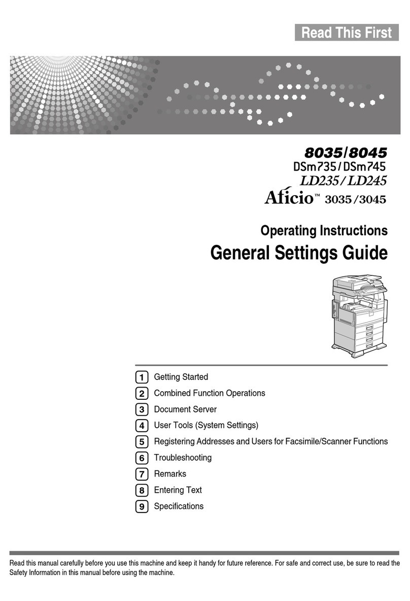 Ricoh Aficio 3035 General Settings Guide