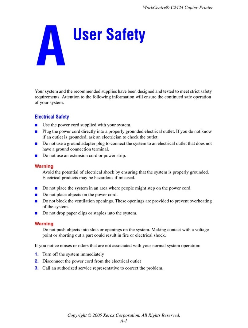 Xerox WORKCENTRE C2424 User manual