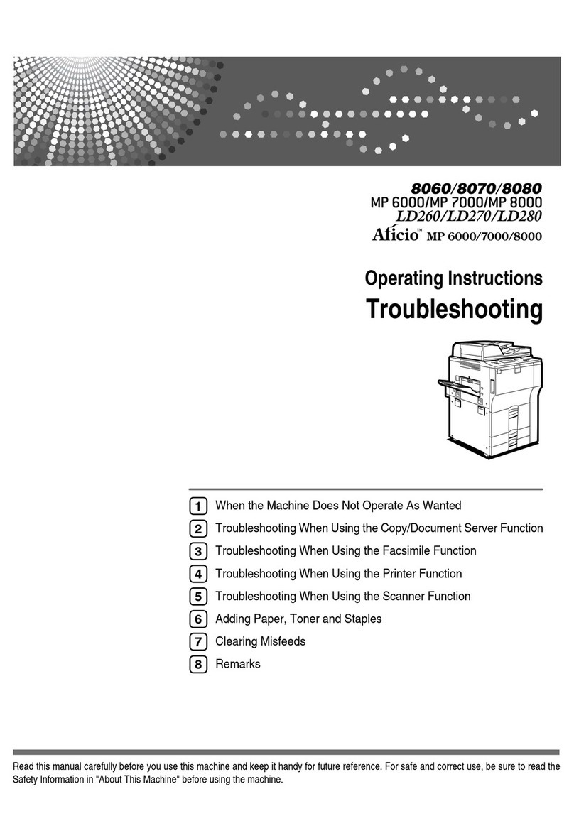 Ricoh Aficio MP 8000 User manual