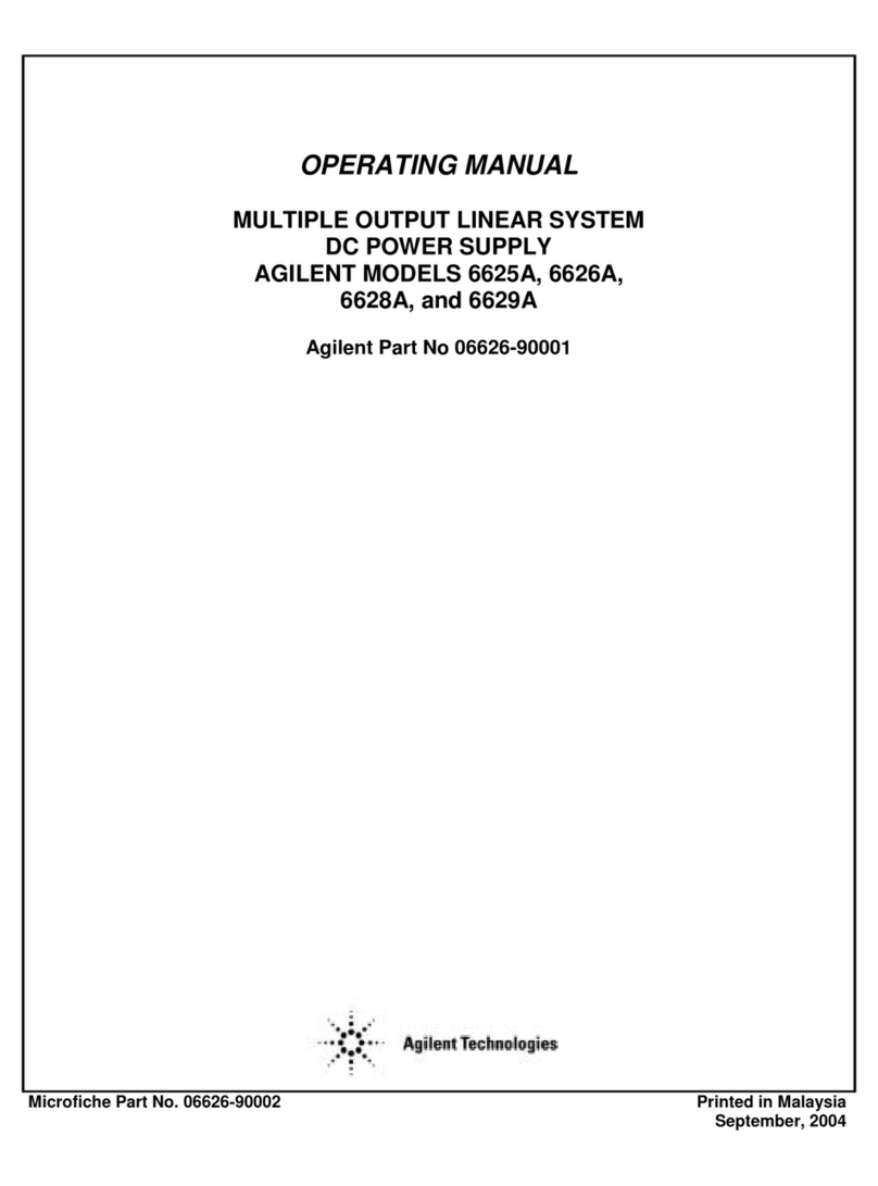 Agilent Technologies 6625A operating manual