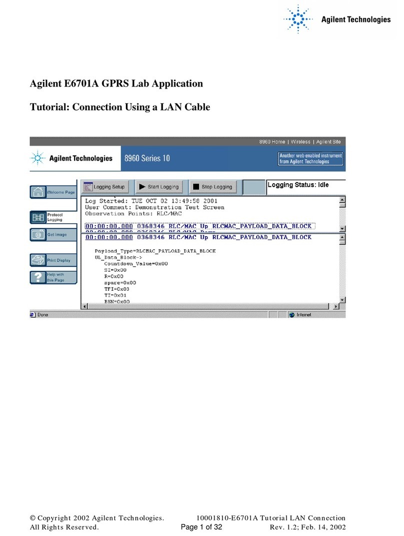 Agilent Technologies E6701A Operation instructions
