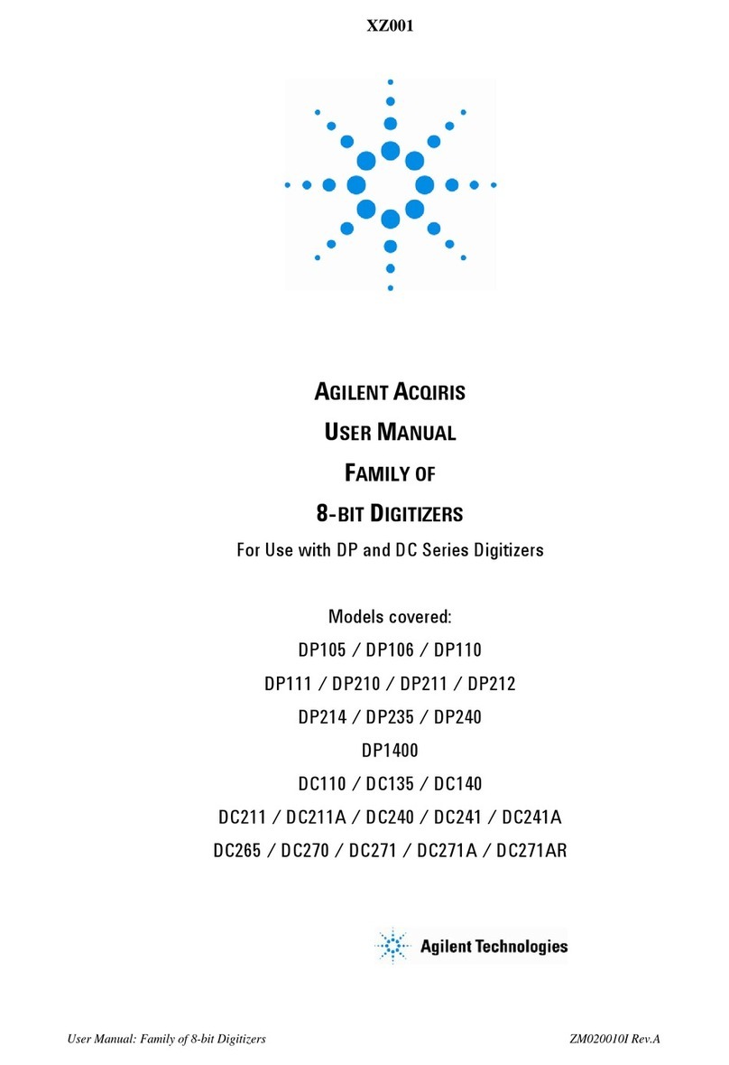 Agilent Technologies Acqiris DC110 User manual