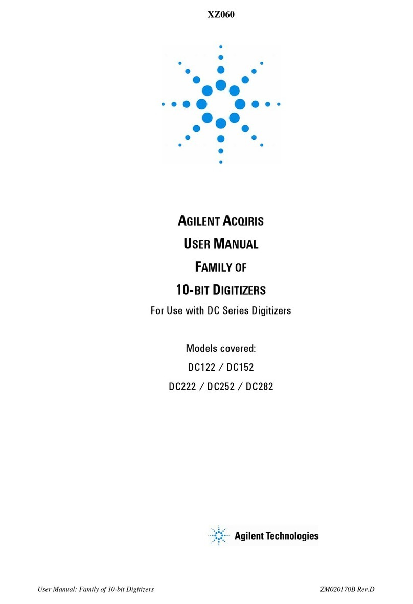 Agilent Technologies ACQIRIS DC122 User manual
