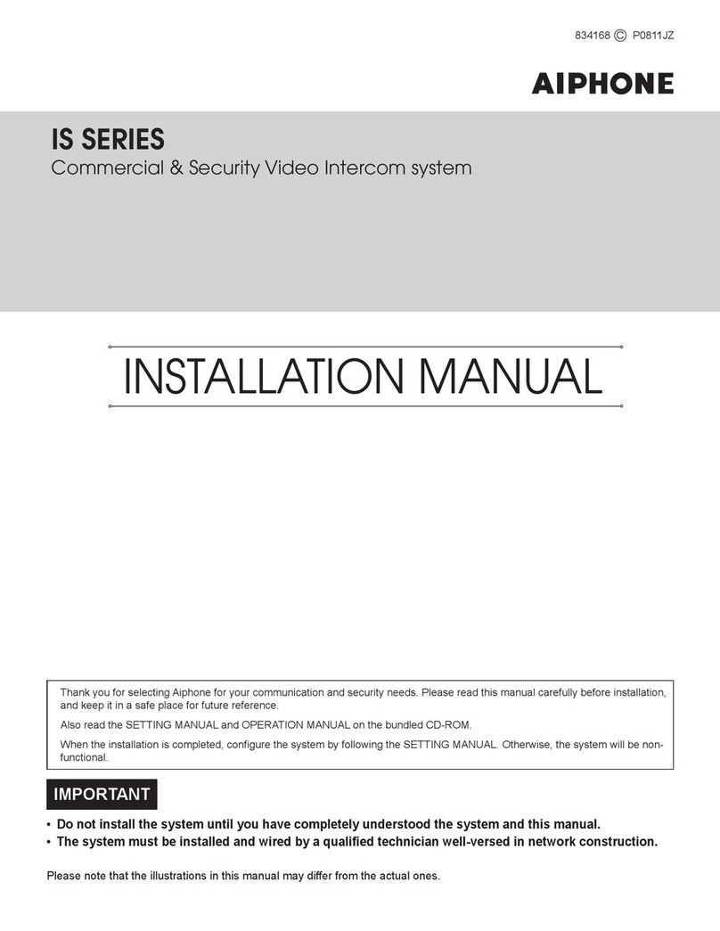 Aiphone IS SERIES installation manual