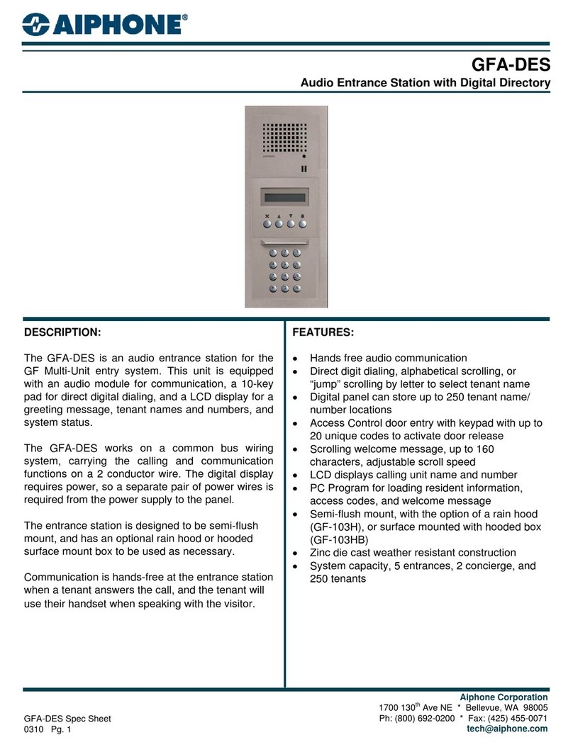 Aiphone GFA-DES User manual