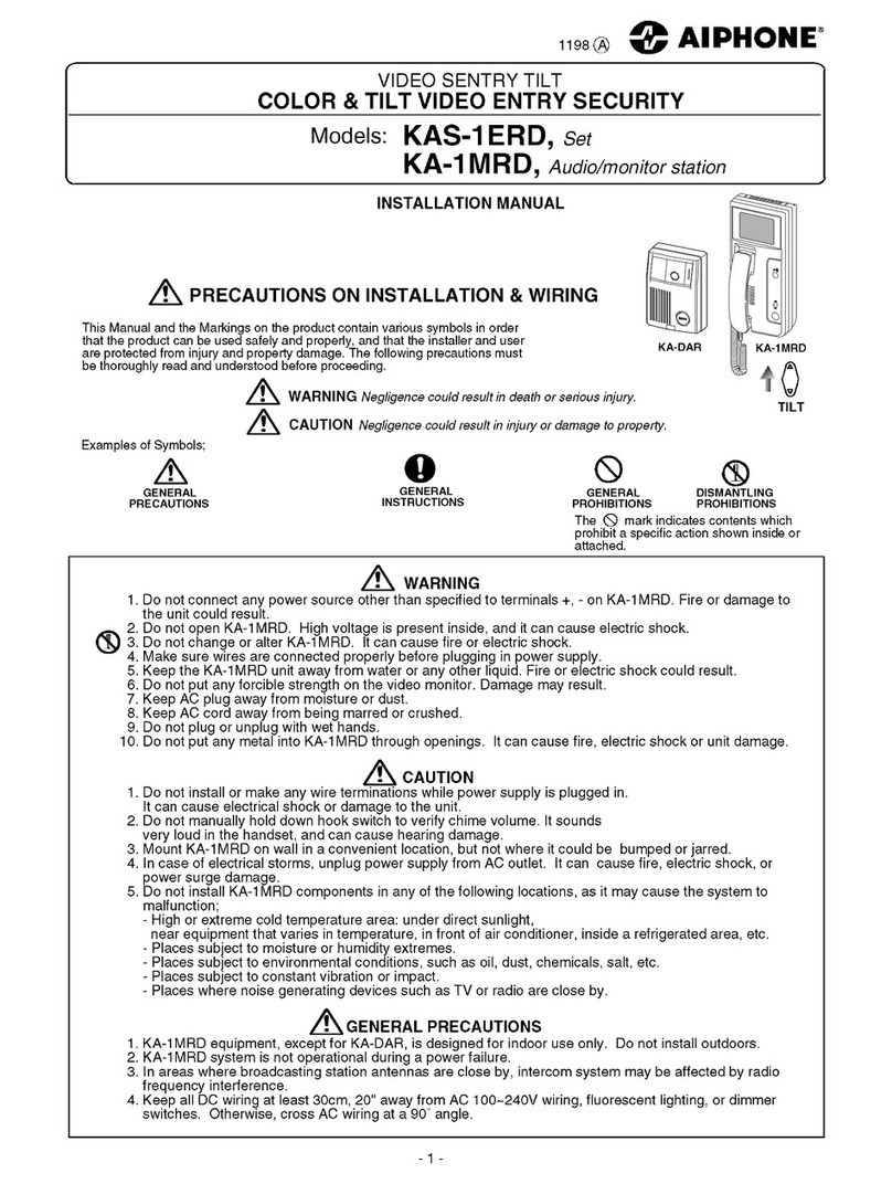 Aiphone KA-1MRD installation manual