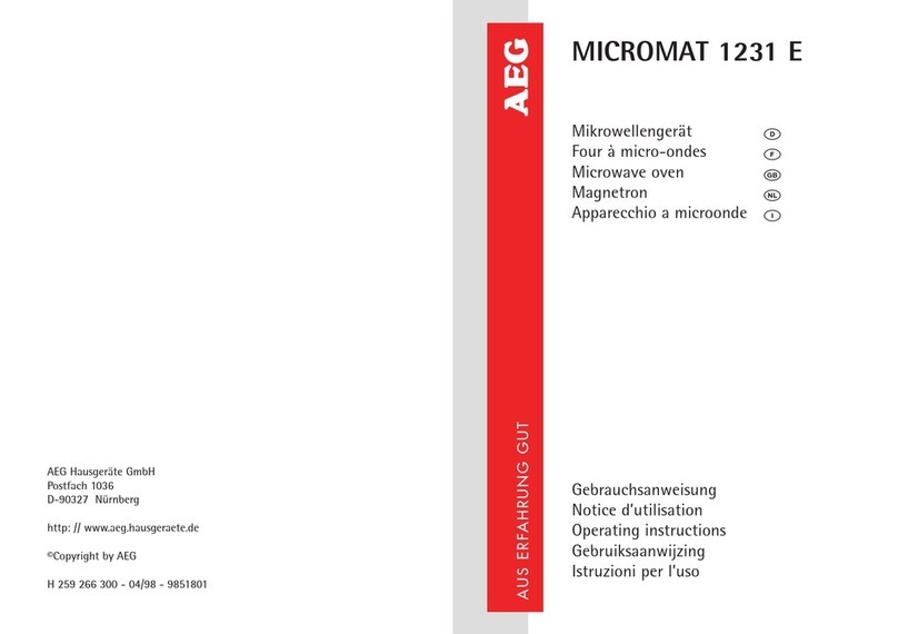 AEG MICROMAT 1231 E operating instructions